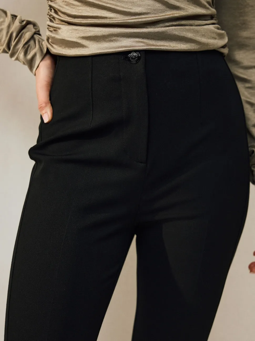 Noir - Pantalon militaire sculptant