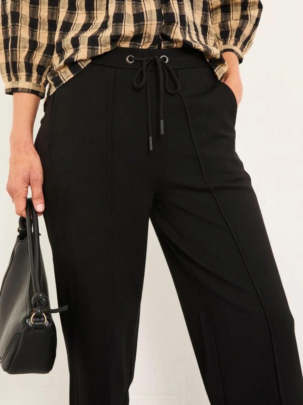 Noir - Pantalons amples FatFace Ponte