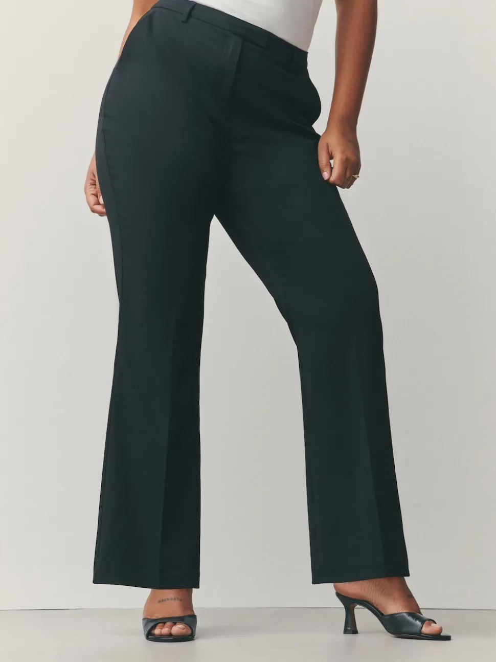 Noir - Pantalons bootcut Ajusté Hourglass