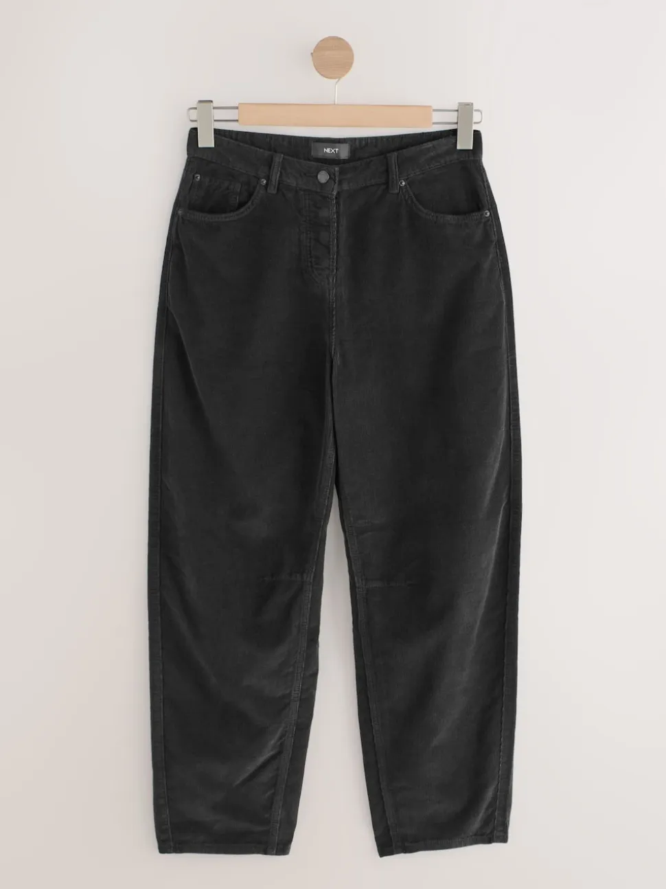 Noir - Pantalons coupe ballon en velours côtelé