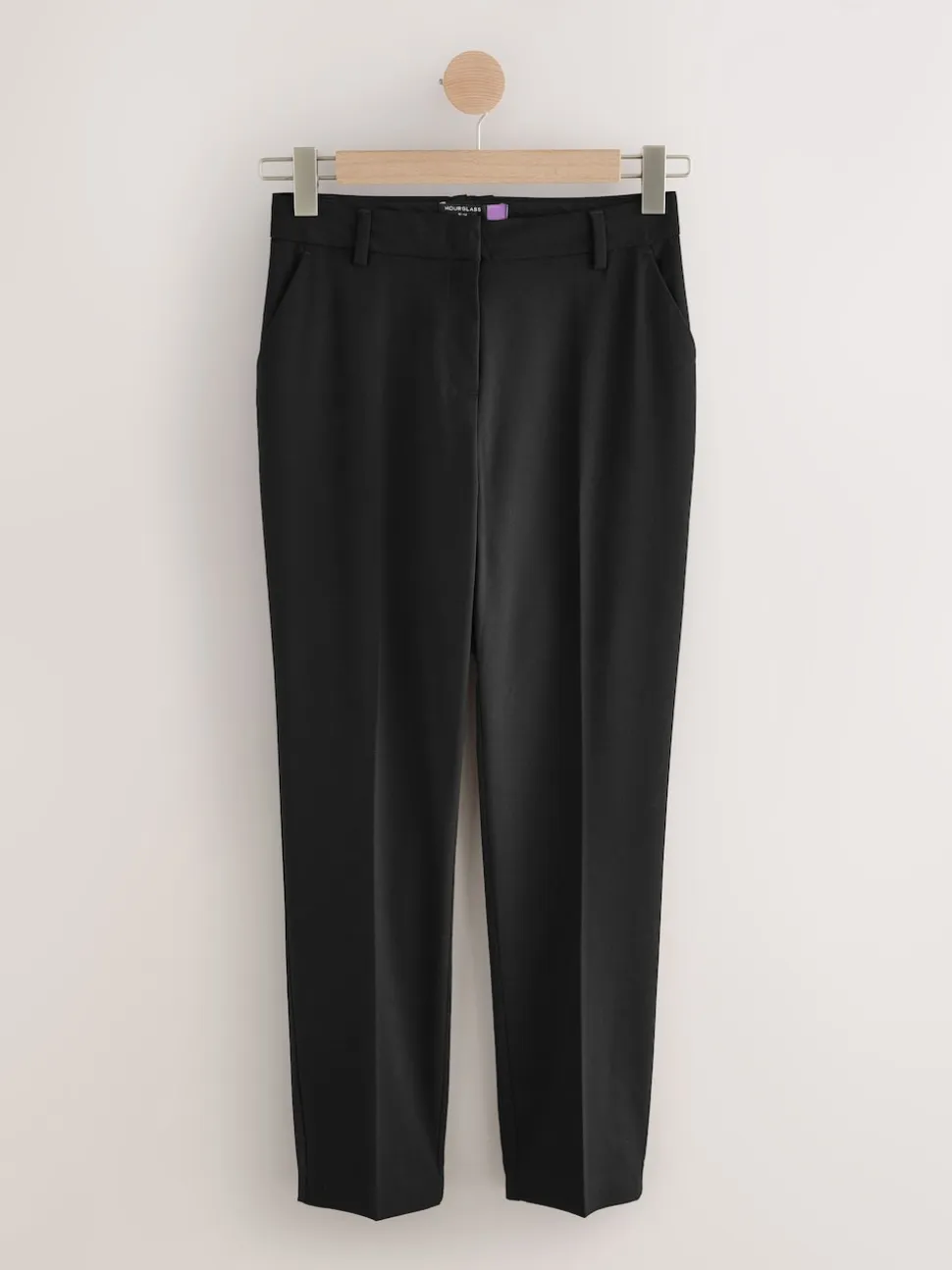 Noir - Pantalons habillés ajustés Hourglass en laine