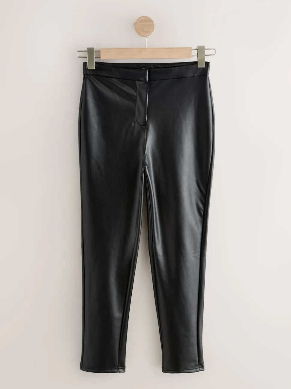 Noir - Pantalons skinny en similicuir