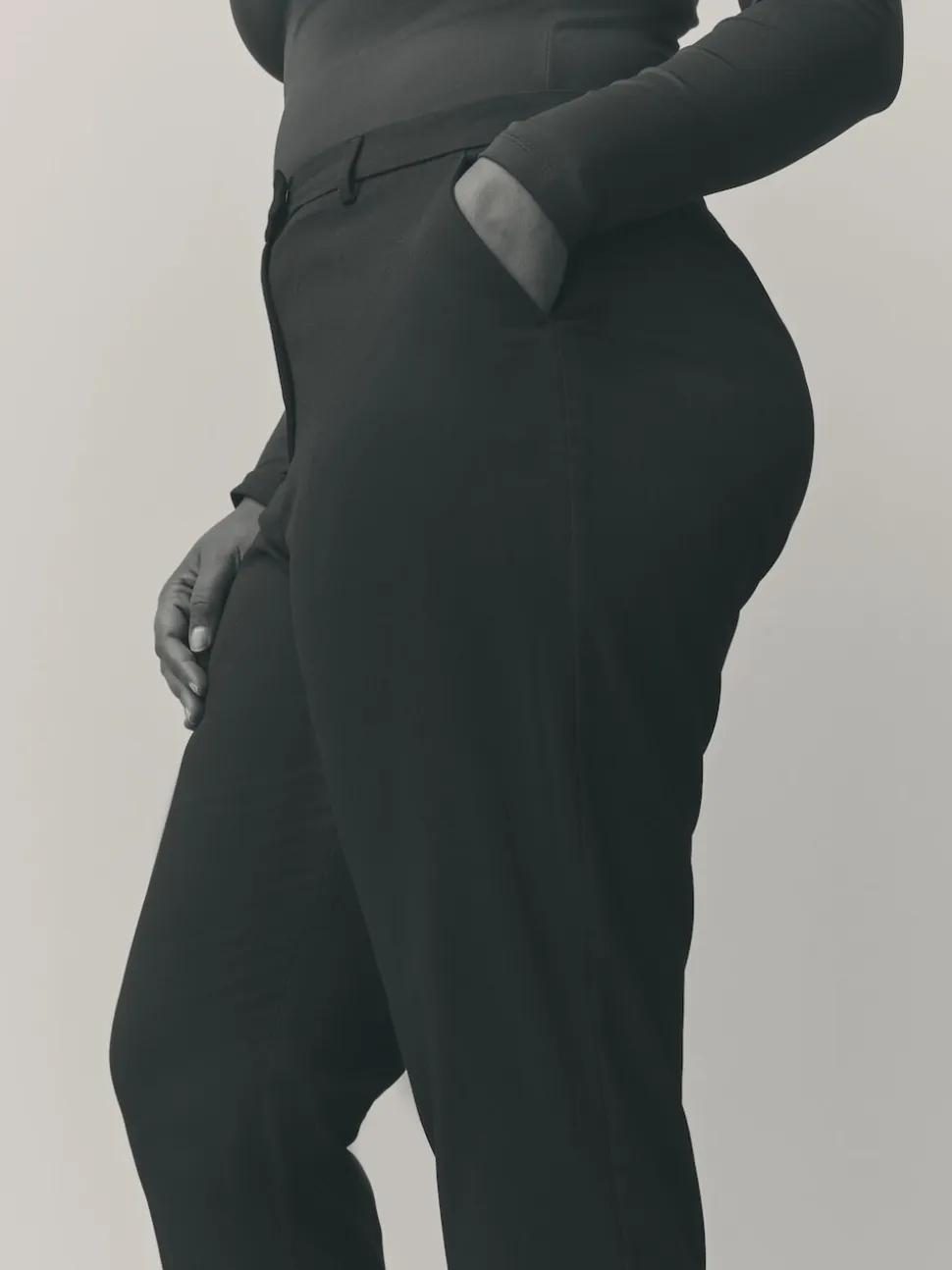 Noir - Pantalons slim Ajusté Hourglass