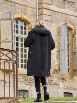 Noir - Parka de maternité et de bébé Seraphine 3 en 1 avec doublure en imitation peau de mouton