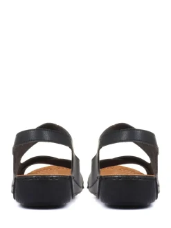 Noir - Pavers Sandales à fermeture tactile pour femme