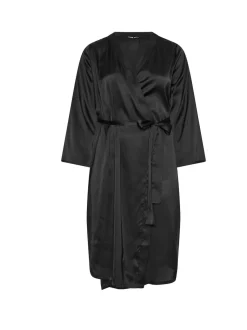Noir - Peignoir Yours Curve en satin