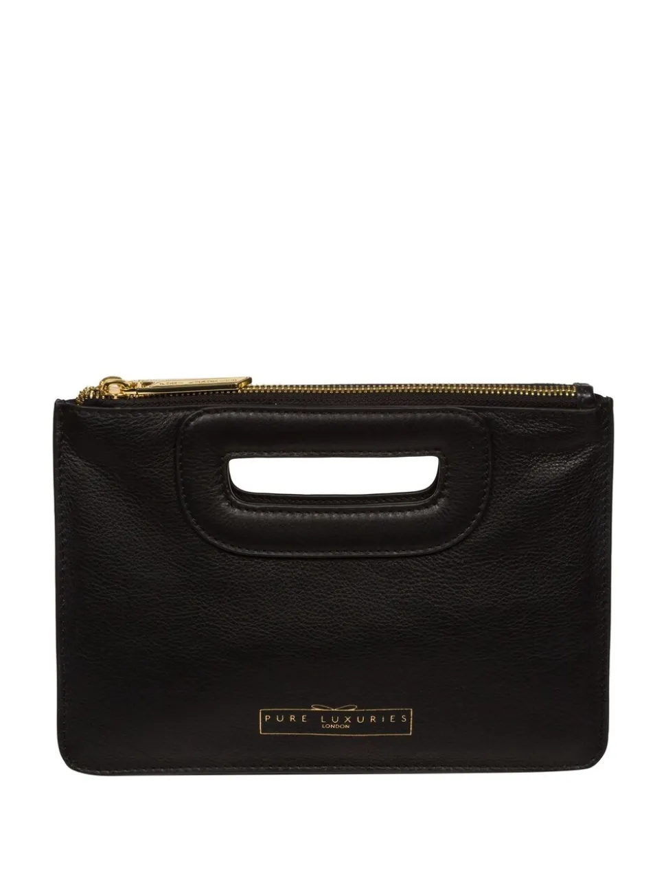 Noir - Pochette Pure Luxuries London Esher en cuir