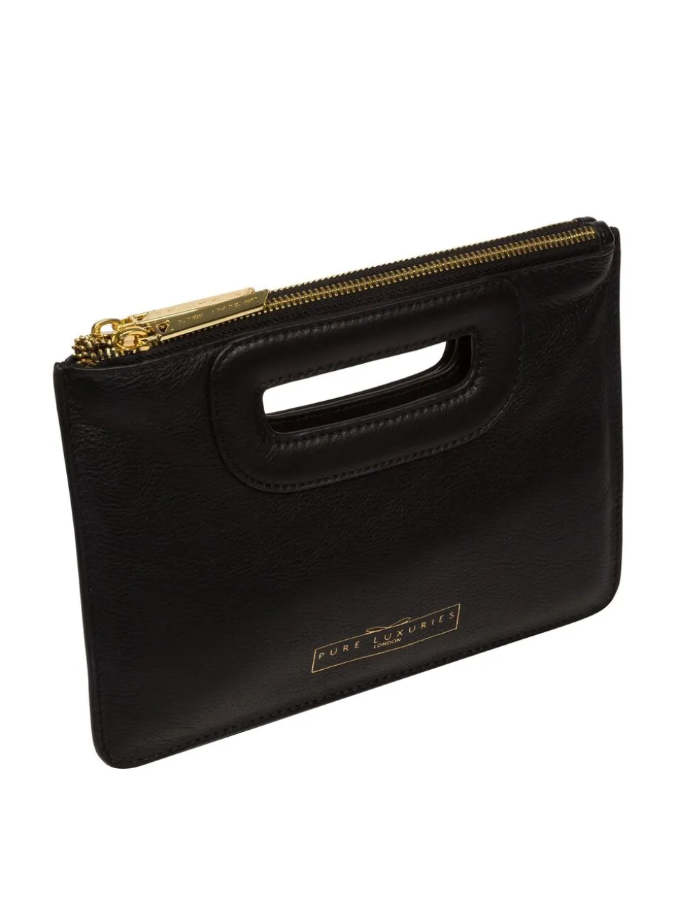 Noir - Pochette Pure Luxuries London Esher en cuir