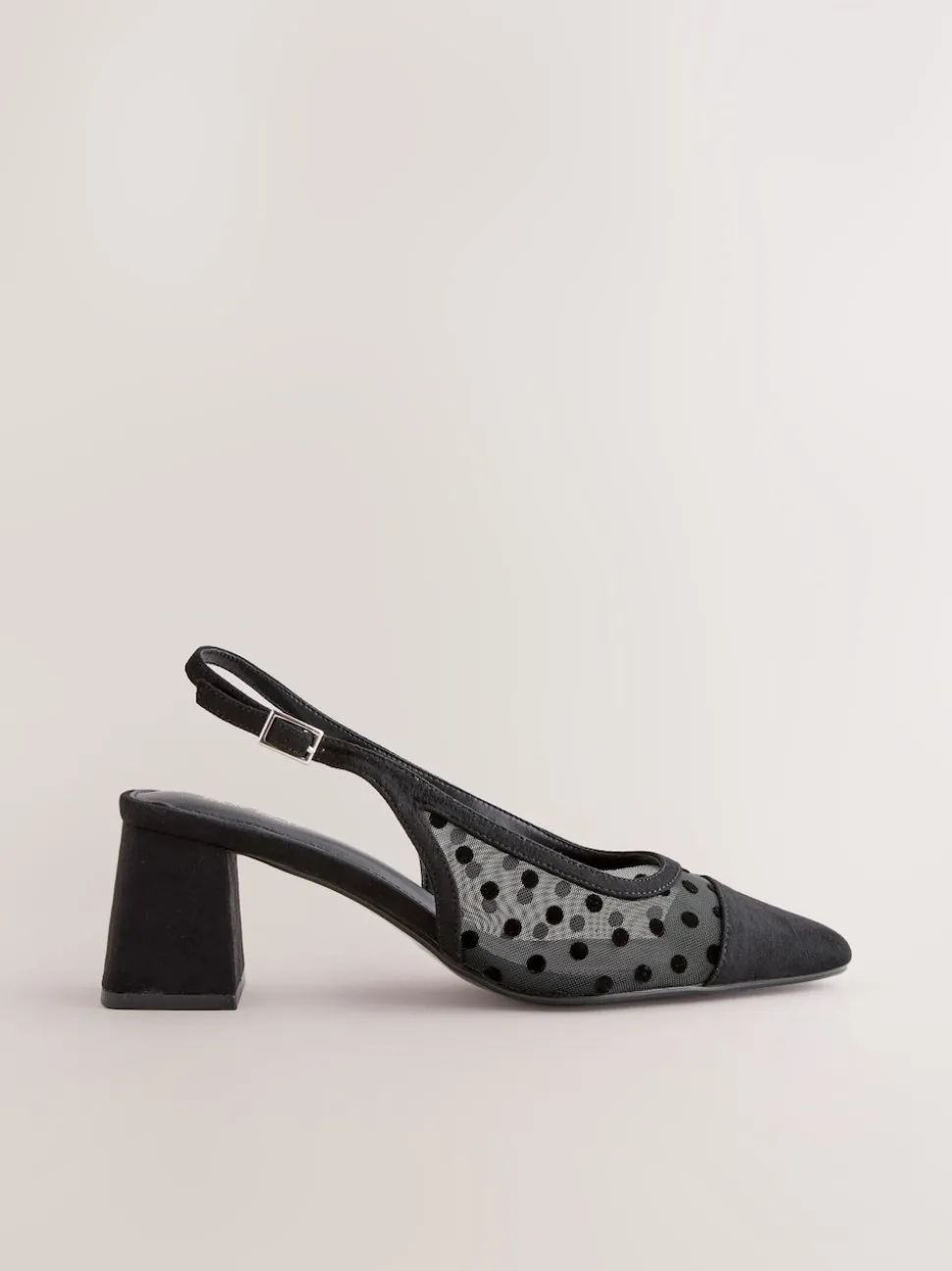 Noir à pois - Chaussures à talons carrés Forever Comfort® à bout carré