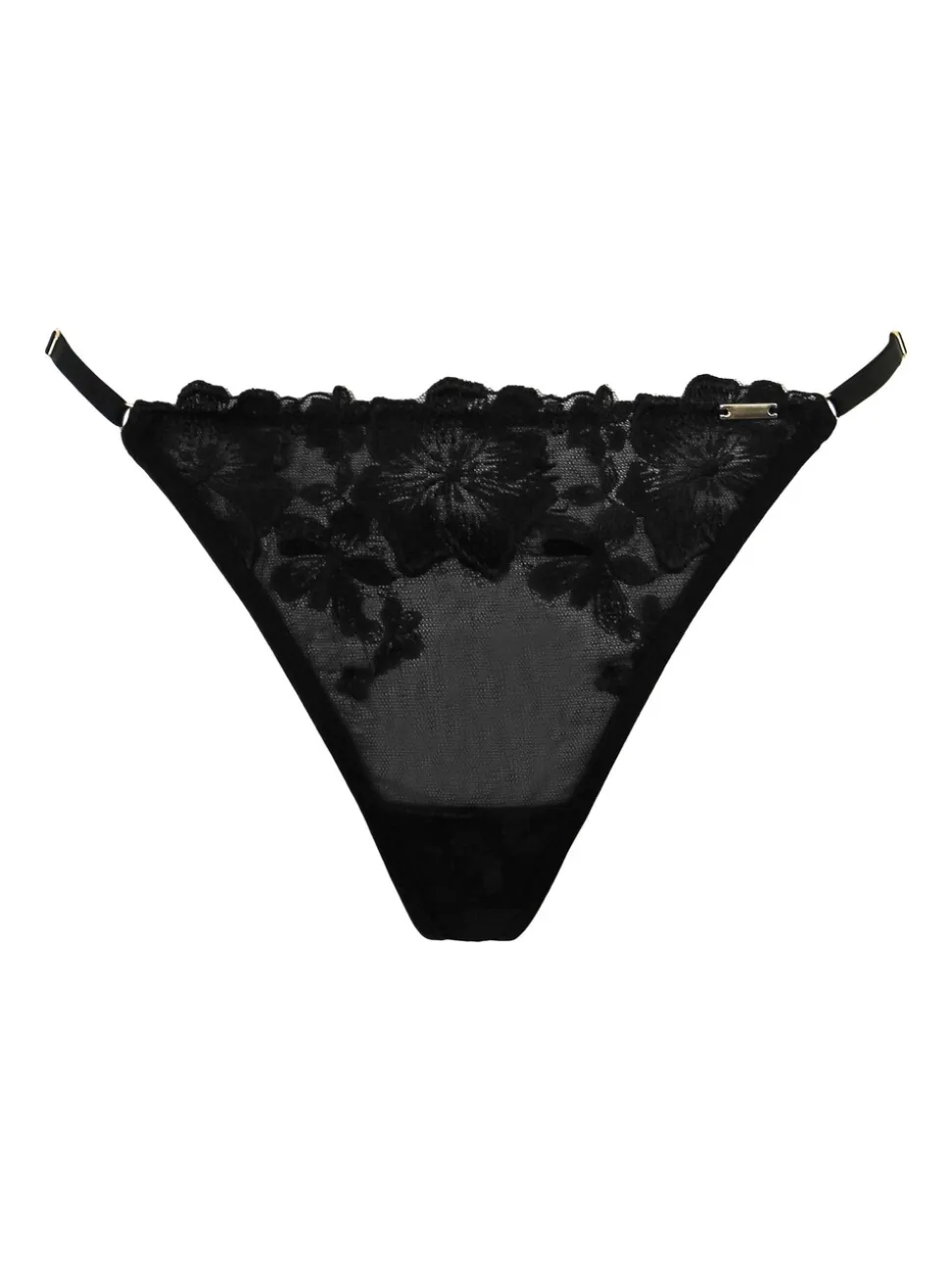 Noir - Pour Moi Inde Bold Fleuri brodé