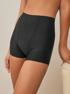 Noir / Praline nude / Rose fleuri - Lot de 4 culottes menstruelles à débit moyen Invisible