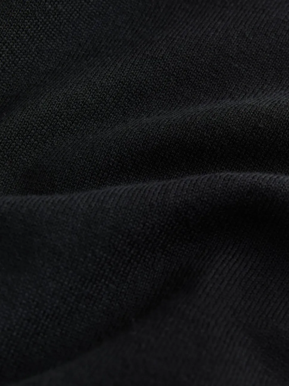 Noir - Pull col rond riche en coton au toucher doux