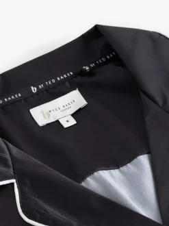 Noir - Pyjama boutonné B by Ted Baker en satin