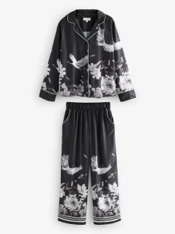 Noir - Pyjama boutonné B by Ted Baker en satin
