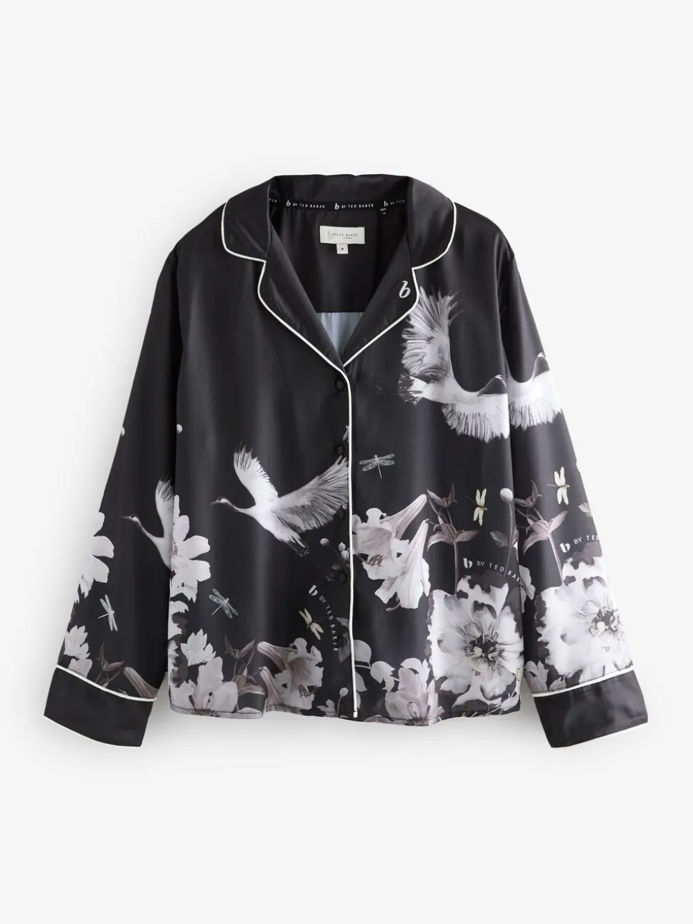 Noir - Pyjama boutonné B by Ted Baker en satin
