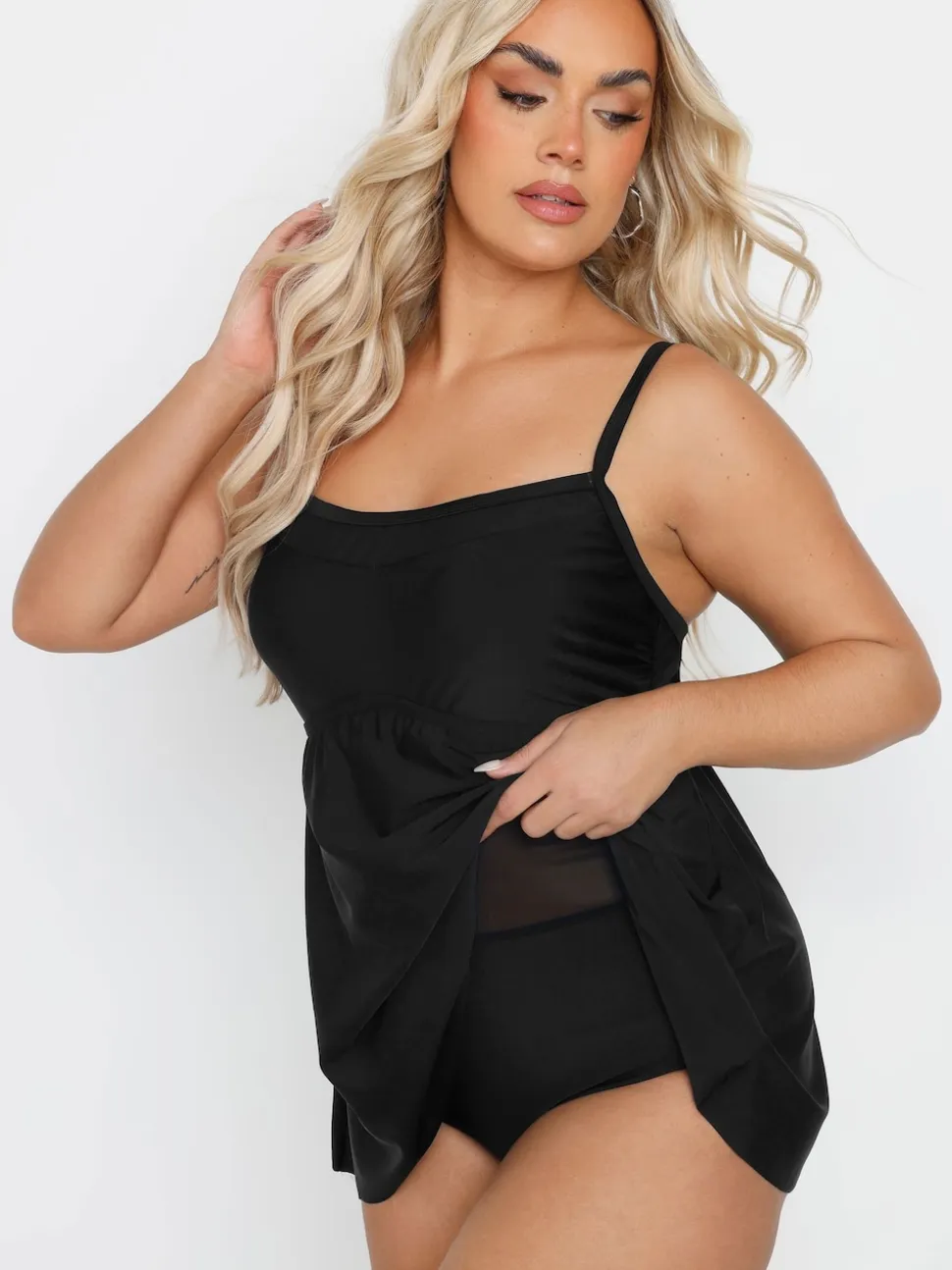 Noir - Robe de bain Yours Curve Navy