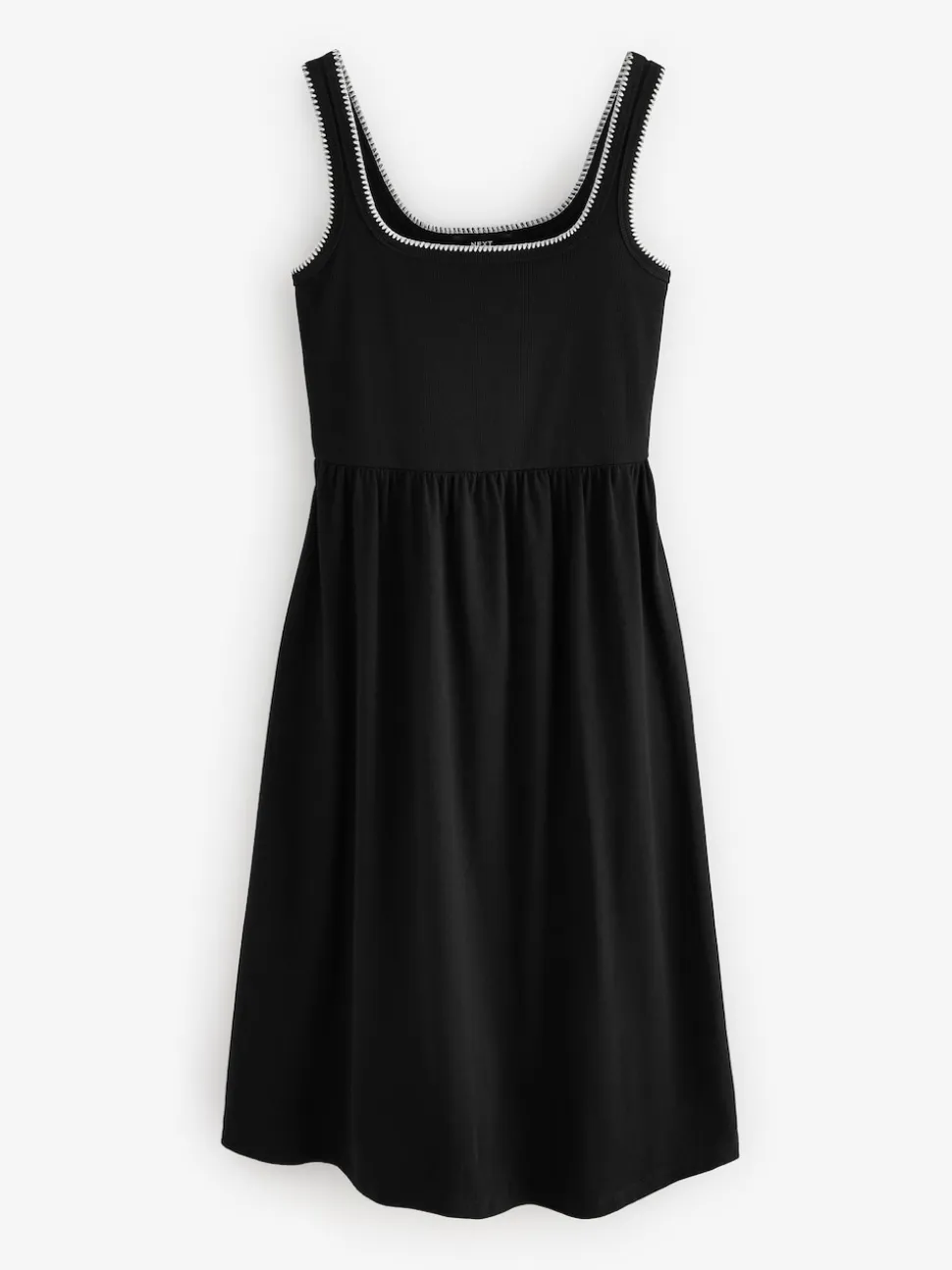 Noir - Robe d’été mi-longue en jersey