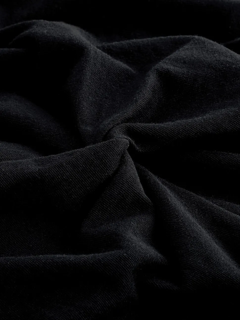 Noir - Robe d’été t-shirt à manches courtes torsadée