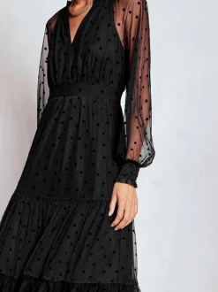 Noir - Robe mi-longue Boden Lucille en tulle