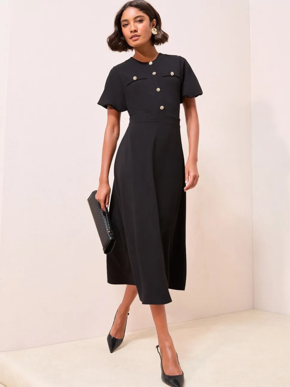Noir - Robe mi-longue Friends Like These Military