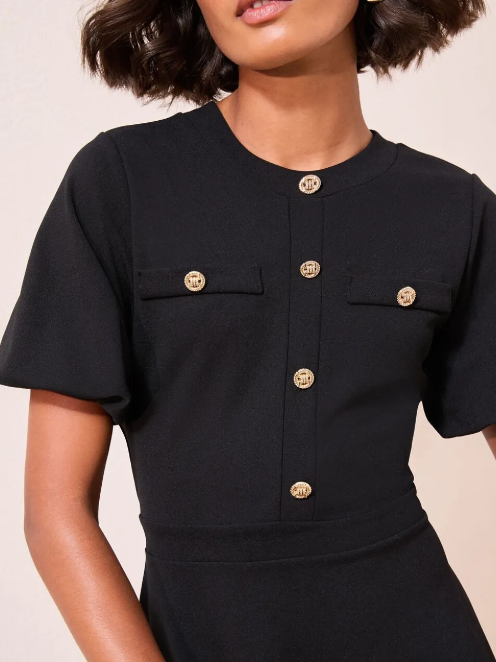 Noir - Robe mi-longue Friends Like These Military