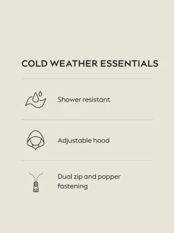 Noir - Résistant à la douche Knit Col À capuche Padded Gilet