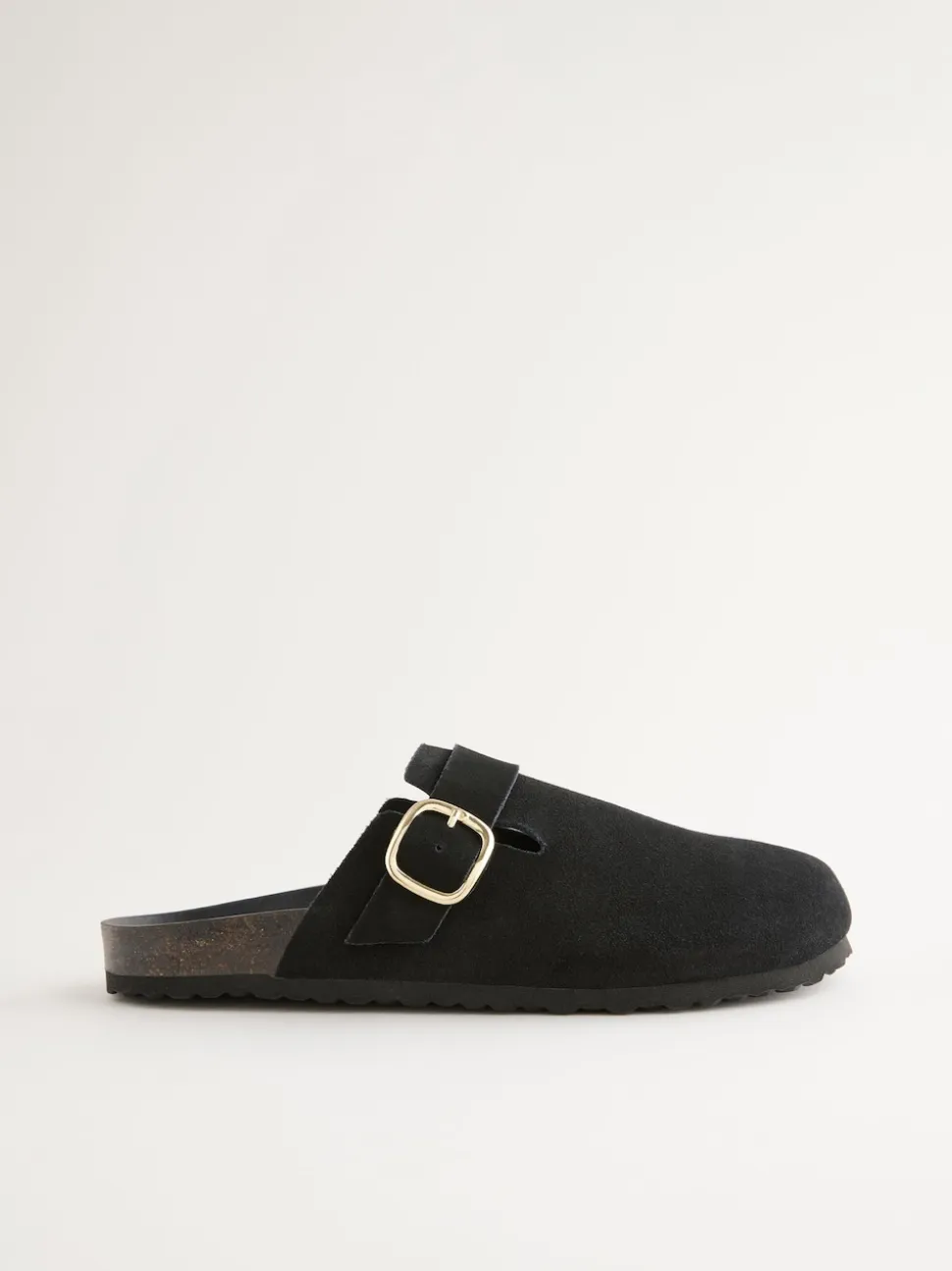 Noir - sabots en cuir avec semelle plantaire