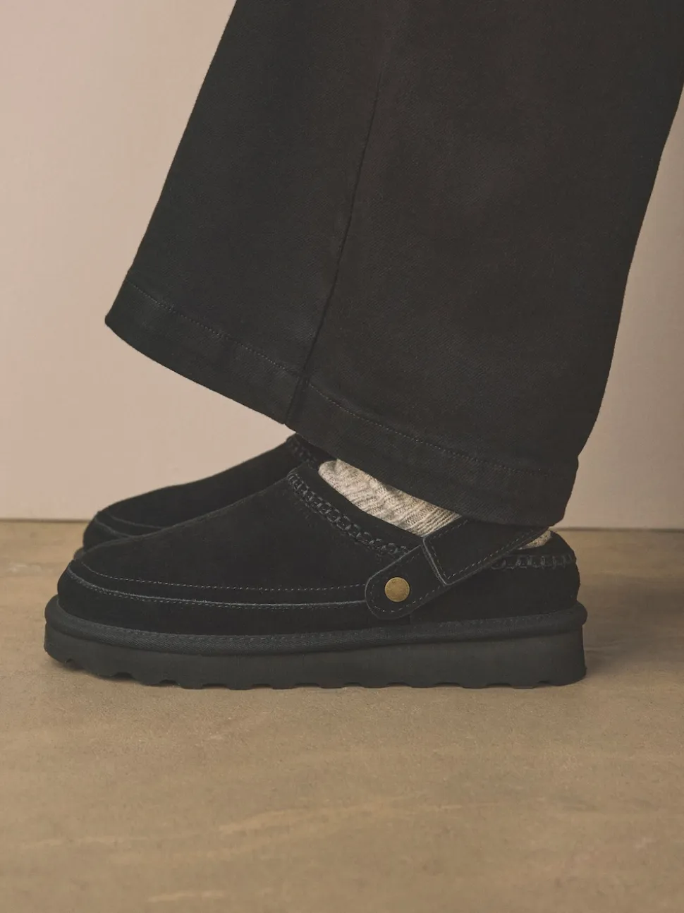 Noir - Sabots Forever Comfort® à semelle épaisse