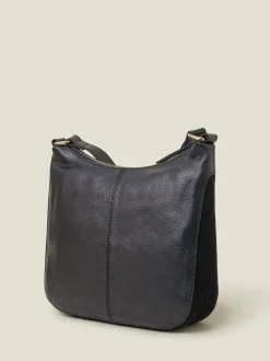 Noir - Sac à bandoulière Accessorize Leather Messenger