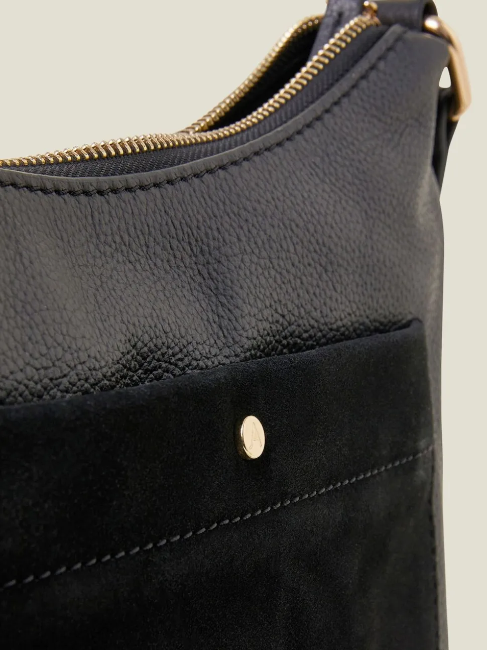Noir - Sac à bandoulière Accessorize Leather Messenger