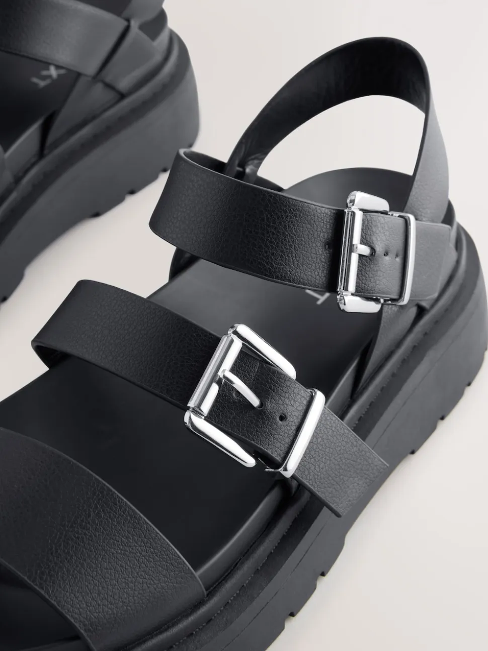 Noir - Sandales à boucles