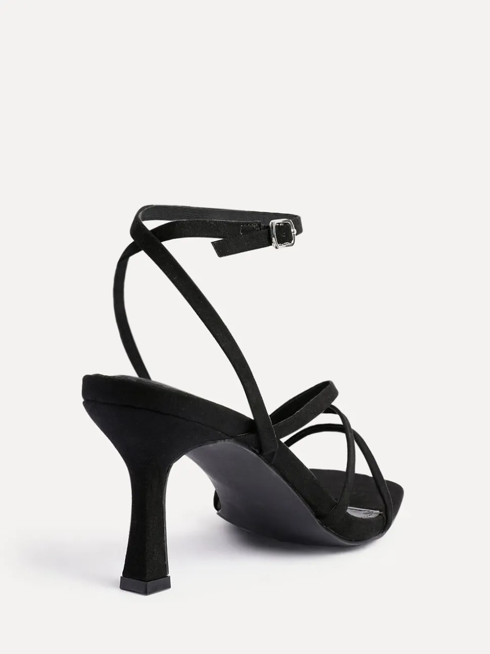 Noir - Sandales à talons à lanières Linzi Reflect coupe large