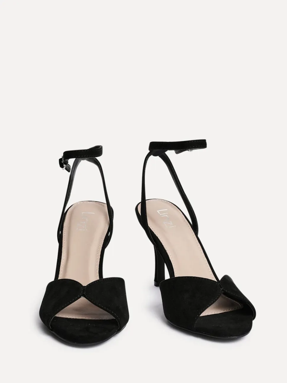 Noir - Sandales à talons aiguilles Linzi Parlour à bout ouvert
