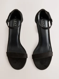 Noir - Sandales à talons carrés