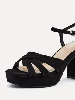 Noir - Sandales à talons carrés à Linzi plateforme Keliah