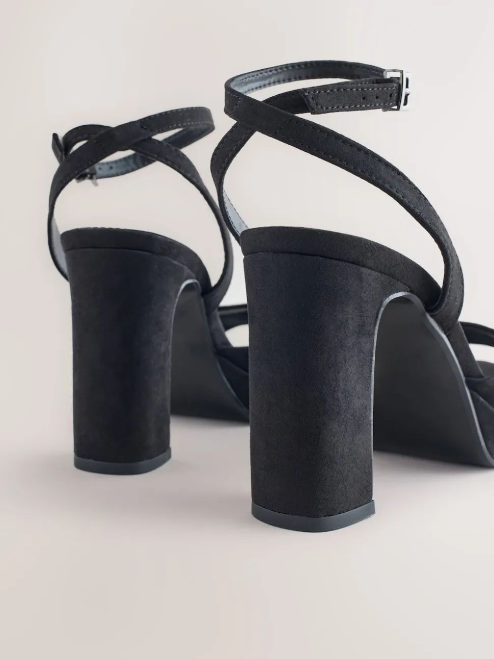 Noir - Sandales à talons plateformes à bout arrondi Forever Comfort®