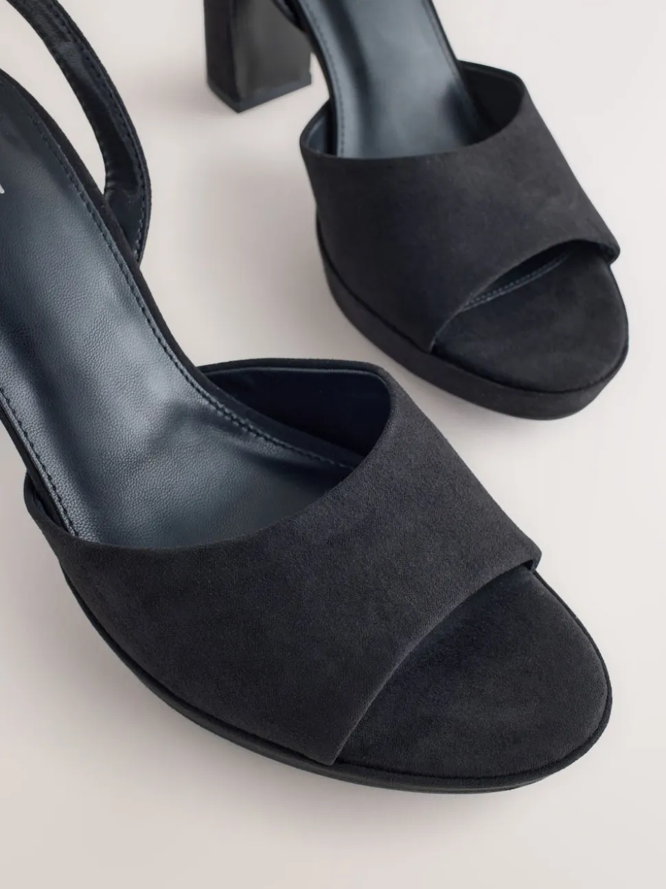 Noir - Sandales à talons plateformes à bout arrondi Forever Comfort®