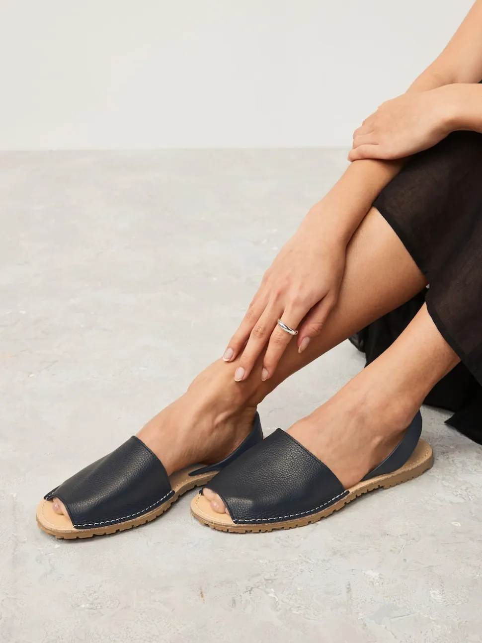 Noir - Sandales en cuir Beach