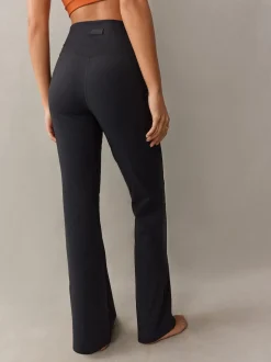 Noir - Self Leggings larges côtelés