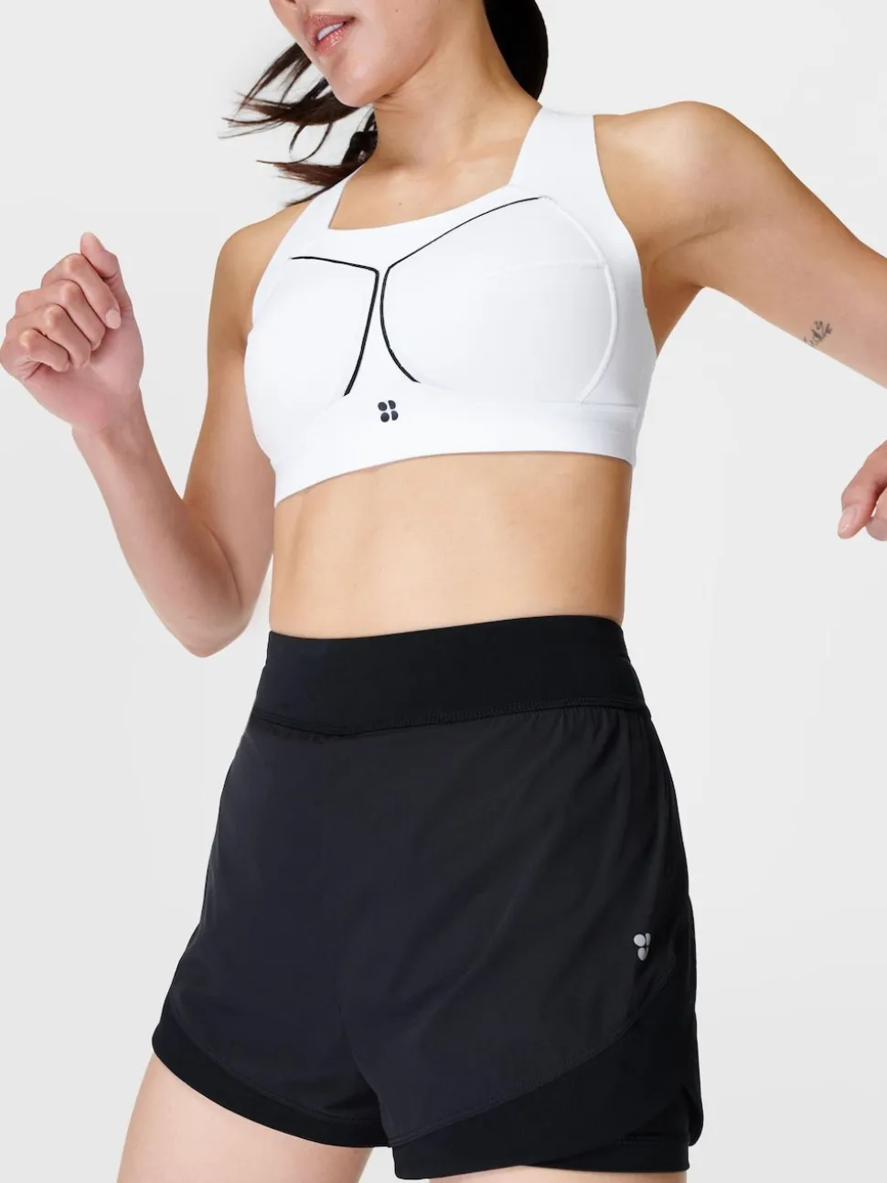 Noir - Short de course Betty Tempo en sueur