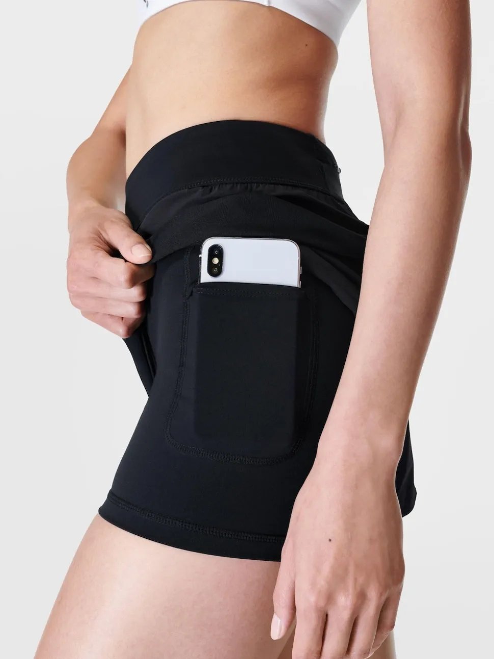 Noir - Short de course Betty Tempo en sueur