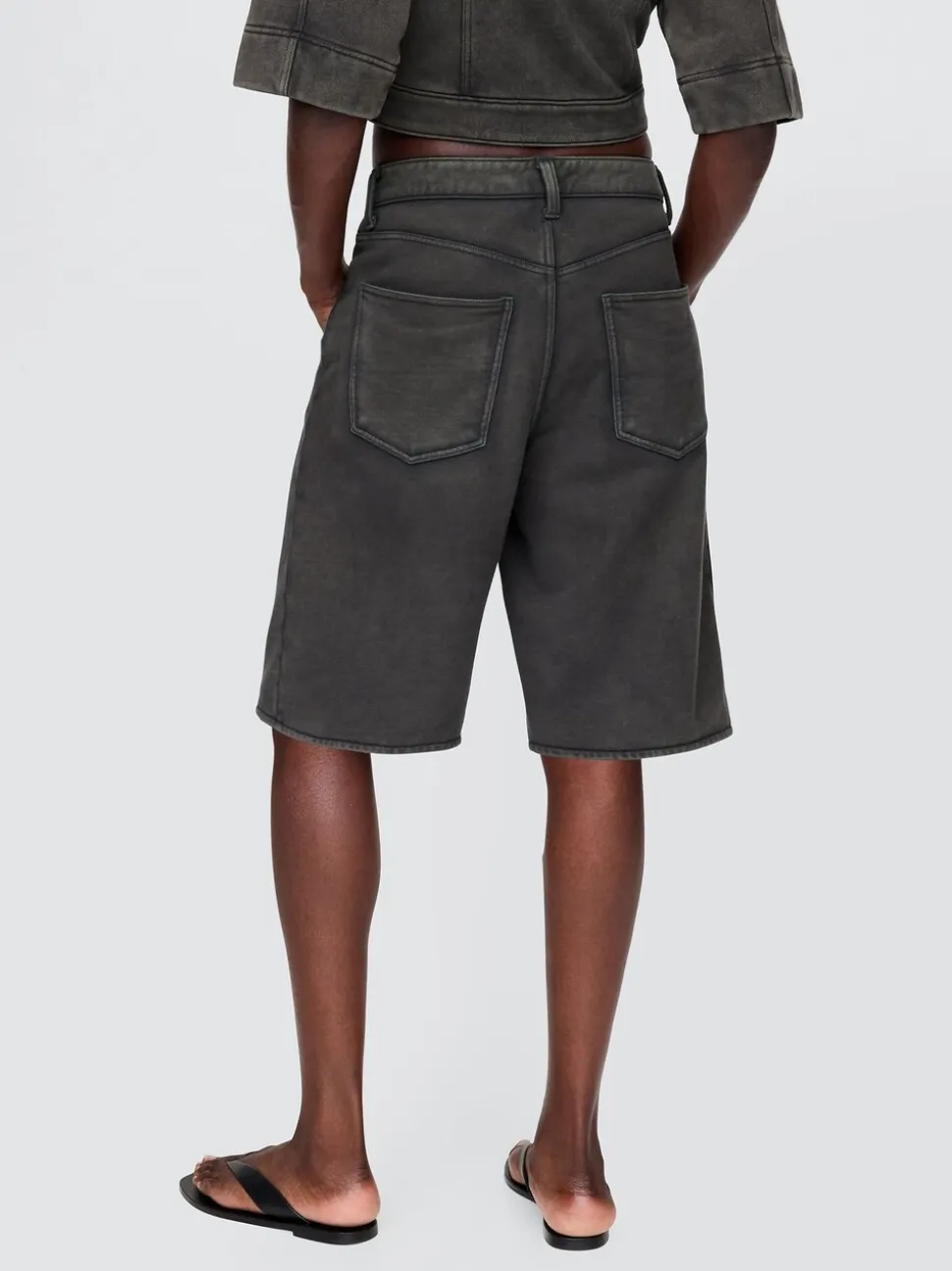 Noir - Shorts Gap Denim taille mi-haute de 11 pouces