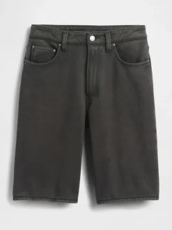 Noir - Shorts Gap Denim taille mi-haute de 11 pouces
