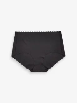 Noir - Slip invisible à bord festonné