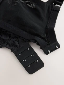 Noir - Soutien-gorge à bonnets classiques DK Ultimate Support Comfort en dentelle minimisant