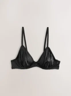 Noir - Soutien-gorge à pois brillant