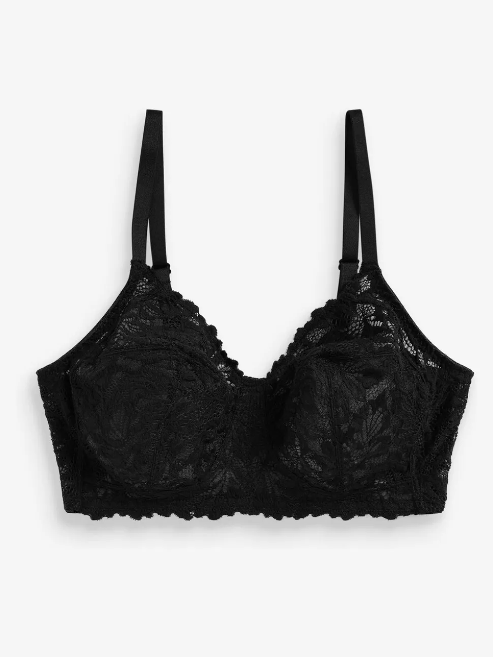 Noir - Soutien-gorge B-H confort ultime en dentelle sans rembourrage sans armatures