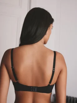 Noir - Soutien-gorge brodé haut de gamme