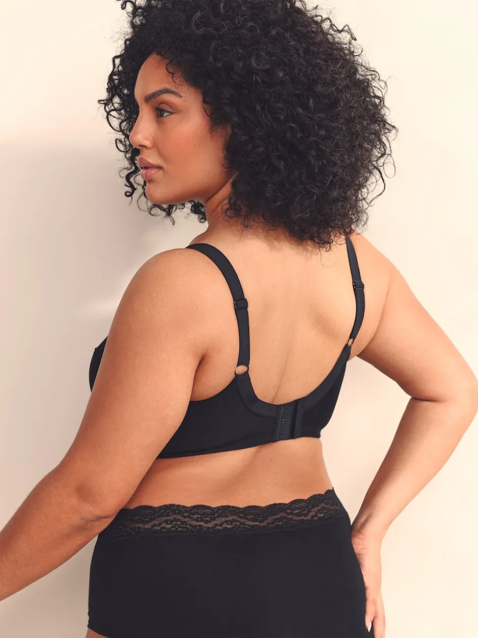 Noir - Soutien-gorge confort ultime en coton sans armatures OH Total Support