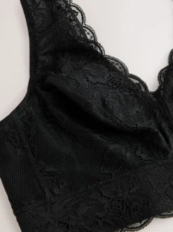 Noir - Soutien-gorge en dentelle maintien total